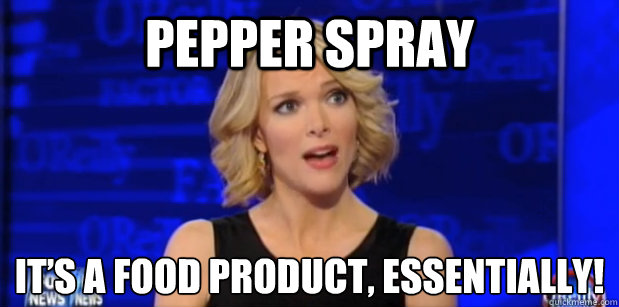 Pepper Spray It’s a Food Product, Essentially!  Megyn Kelly