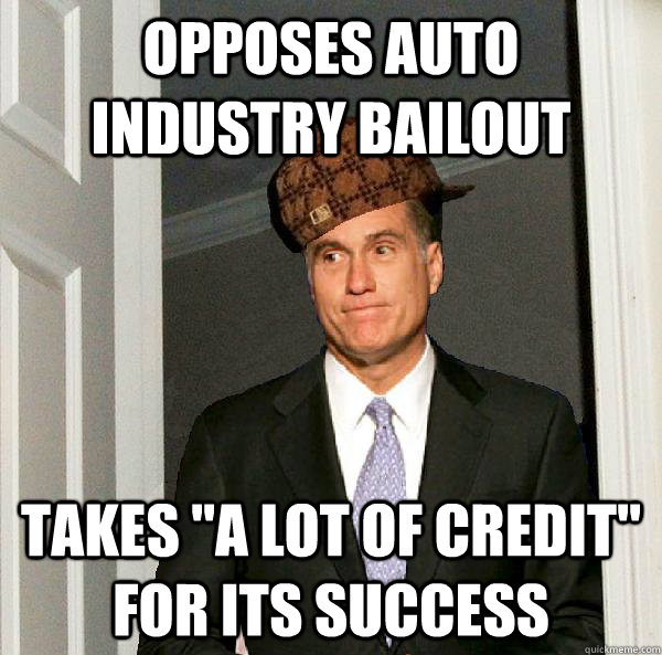 Opposes auto industry bailout takes 