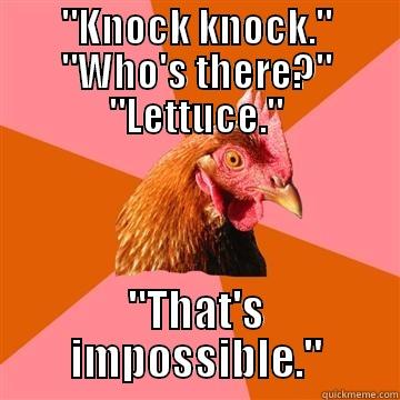 Anti-joke chicken strikes back! - 