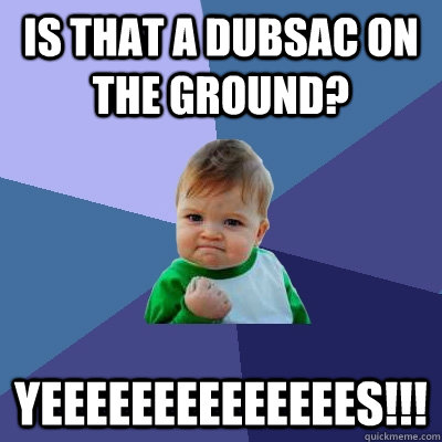 Is that a dubsac on the ground? Yeeeeeeeeeeeeees!!!  Success Kid