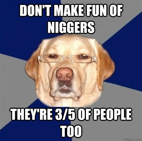 Don't make fun of niggers They're 3/5 of people too  