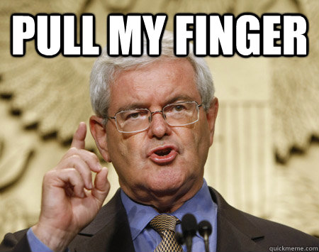 Pull my finger  - Pull my finger   Professor Gingrich