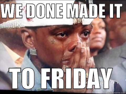 WE DONE MADE IT - WE DONE MADE IT  TO FRIDAY Misc