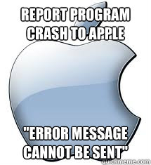 report program crash to apple 