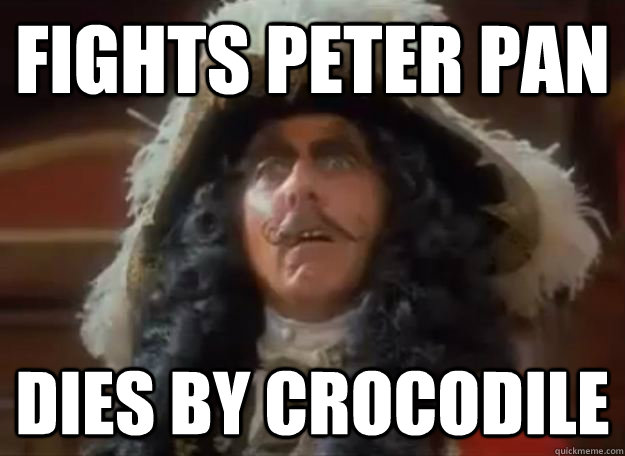 fights peter pan dies by crocodile  - fights peter pan dies by crocodile   wtf Captain Hook