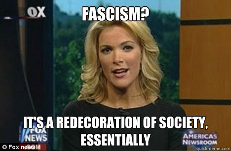 Fascism? It's a redecoration of society, essentially  Megyn Kelly