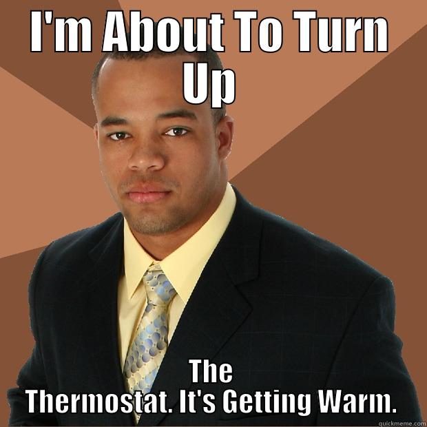 Turning Up - I'M ABOUT TO TURN UP THE THERMOSTAT. IT'S GETTING WARM. Successful Black Man