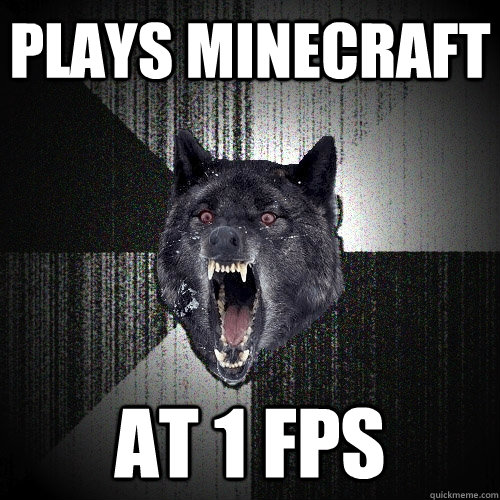 plays minecraft at 1 fps  Insanity Wolf