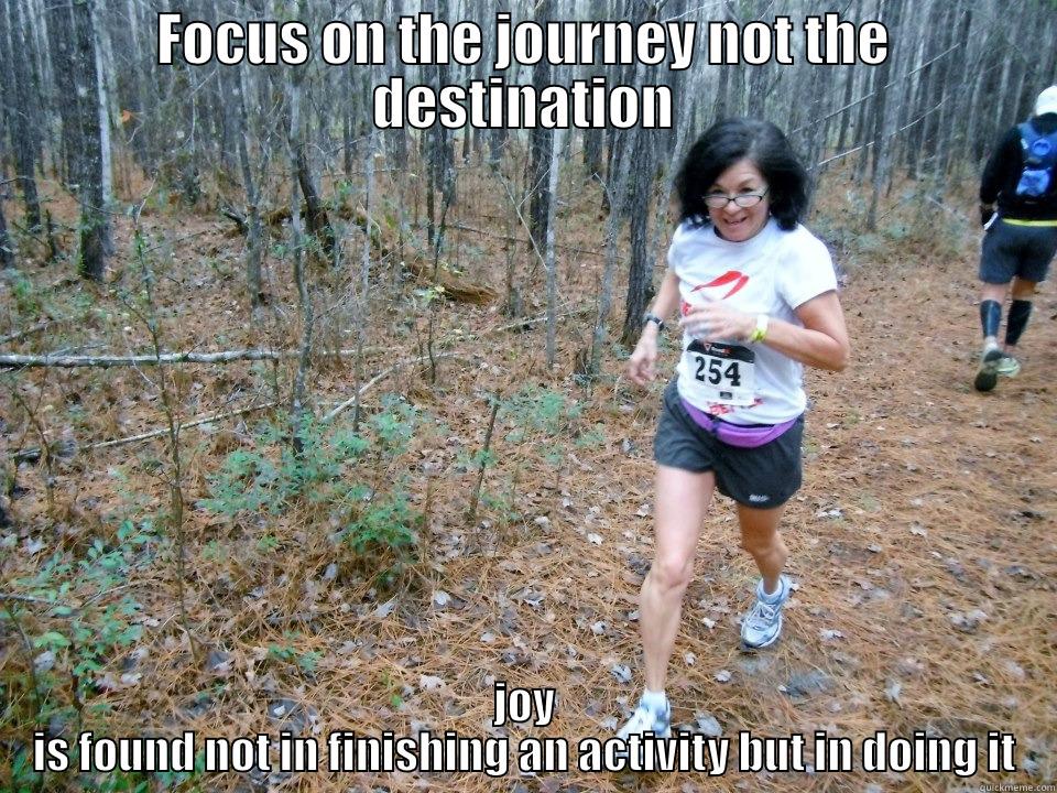 FOCUS ON THE JOURNEY NOT THE DESTINATION JOY IS FOUND NOT IN FINISHING AN ACTIVITY BUT IN DOING IT Misc