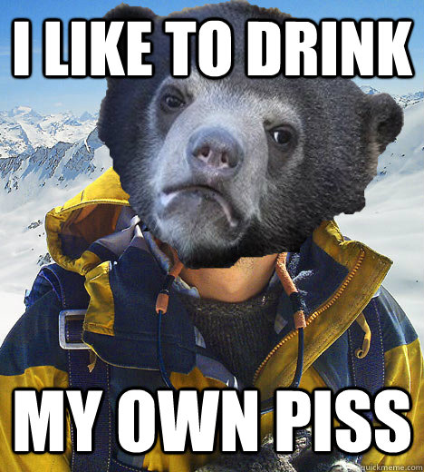 i like to drink my own piss  Confession Bear