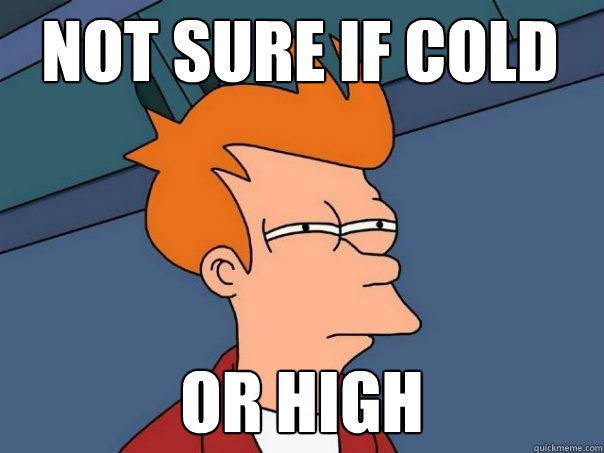 Not sure if cold
 Or High - Not sure if cold
 Or High  Futurama Fry