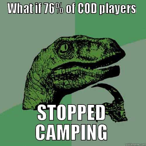 WHAT IF 76% OF COD PLAYERS STOPPED CAMPING Philosoraptor