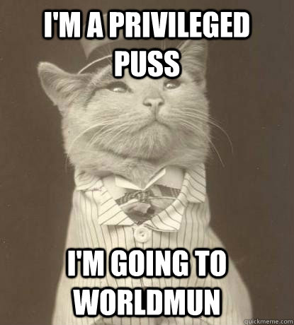 I'm a privileged puss I'm going to Worldmun  Aristocat