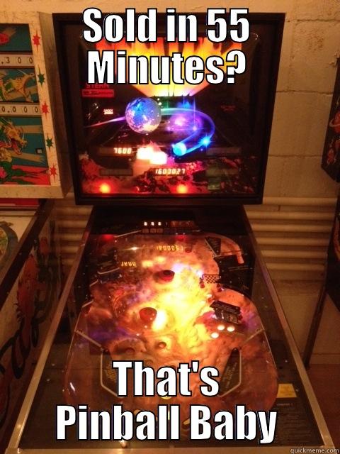 SOLD IN 55 MINUTES? THAT'S PINBALL BABY Misc