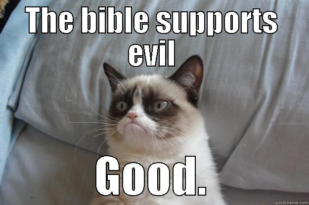 THE BIBLE SUPPORTS EVIL GOOD. Grumpy Cat