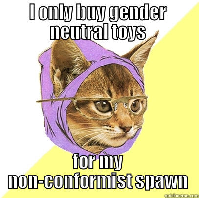 I ONLY BUY GENDER NEUTRAL TOYS FOR MY NON-CONFORMIST SPAWN Hipster Kitty