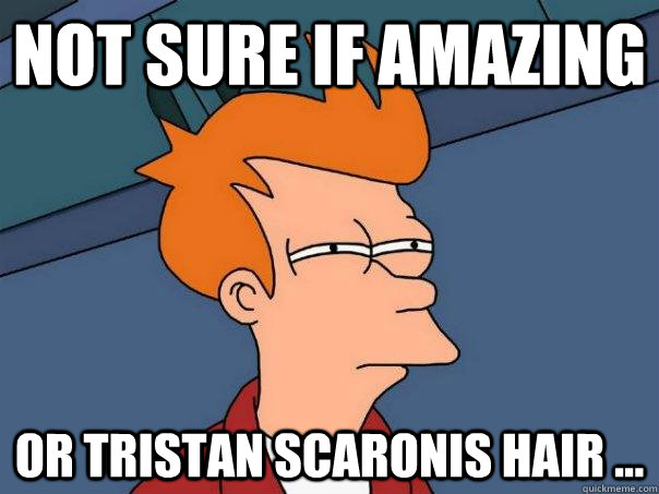 Not sure if amazing or tristan scaronis hair ...  Futurama Fry