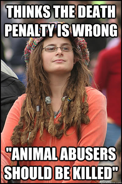 Thinks the death penalty is wrong 