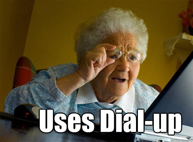  Uses Dial-up  Grandma finds the Internet