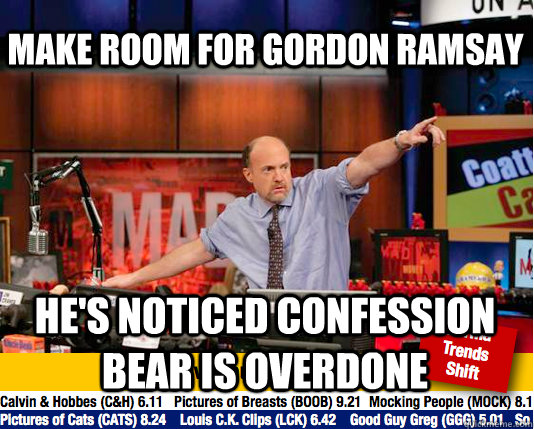 Make room for gordon ramsay He's noticed Confession Bear is overdone - Make room for gordon ramsay He's noticed Confession Bear is overdone  Mad Karma with Jim Cramer