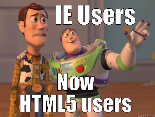          IE USERS NOW HTML5 USERS Toy Story