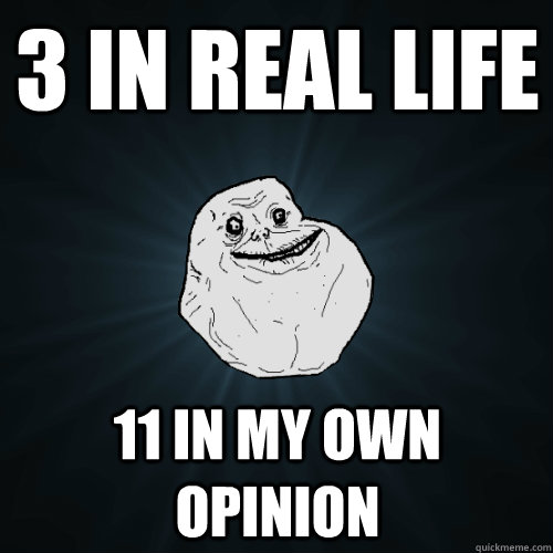 3 in real life 11 in my own opinion  Forever Alone