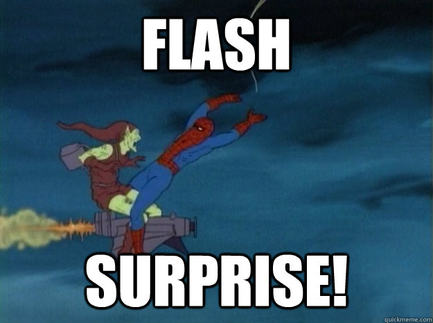 flash Surprise!  60s Spiderman meme