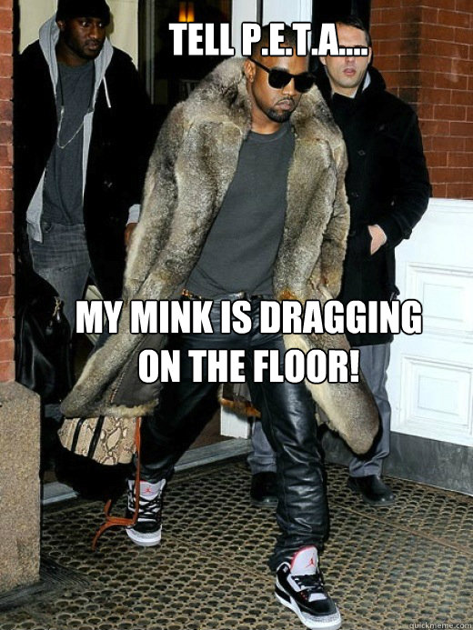 Tell P.e.t.a.... my mink is dragging on the floor! - Tell P.e.t.a.... my mink is dragging on the floor!  Misc