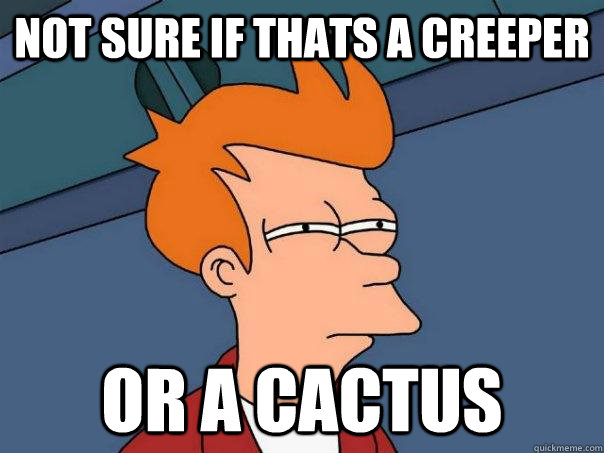 Not sure if thats A Creeper Or A Cactus  Futurama Fry