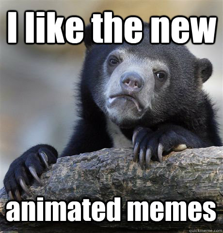 I like the new animated memes  Confession Bear