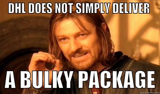 #dhl fail - DHL DOES NOT SIMPLY DELIVER   A BULKY PACKAGE Boromir