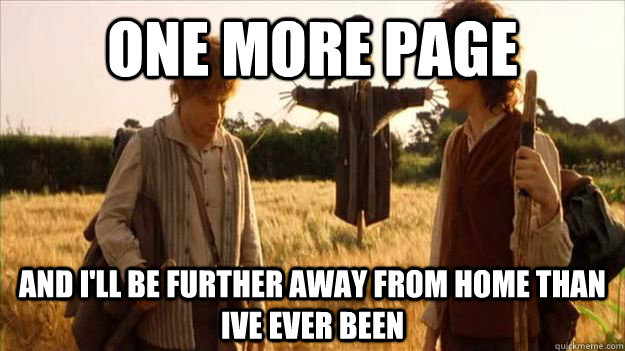 One more page And i'll be further away from home than ive ever been - One more page And i'll be further away from home than ive ever been  Misc