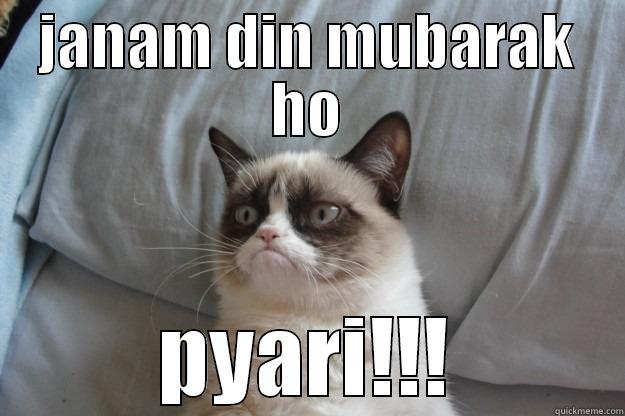 JANAM DIN MUBARAK HO PYARI!!! Grumpy Cat