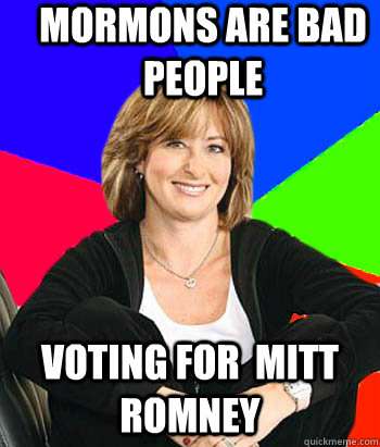 Mormons are bad people voting for  mitt romney  Sheltering Suburban Mom