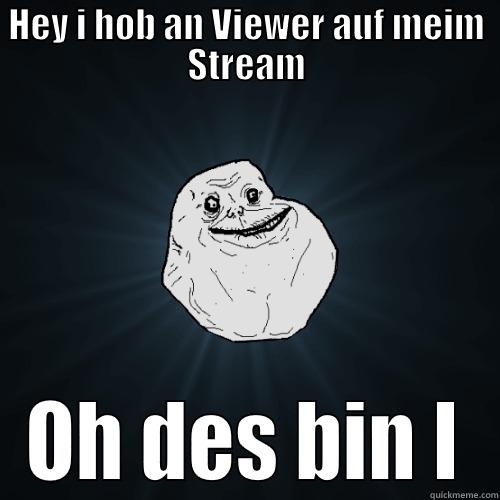 HEY I HOB AN VIEWER AUF MEIM STREAM OH DES BIN I Forever Alone