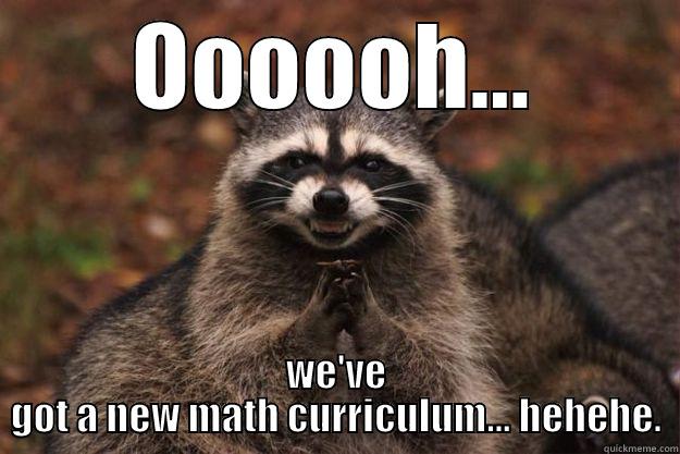 OOOOOH... WE'VE GOT A NEW MATH CURRICULUM... HEHEHE. Evil Plotting Raccoon