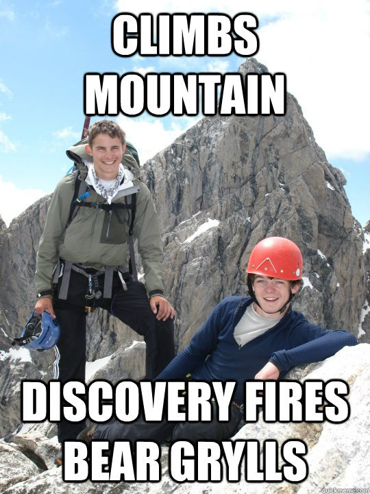 Climbs Mountain Discovery Fires Bear Grylls - Climbs Mountain Discovery Fires Bear Grylls  Ridiculously Photogenic Mountaineers