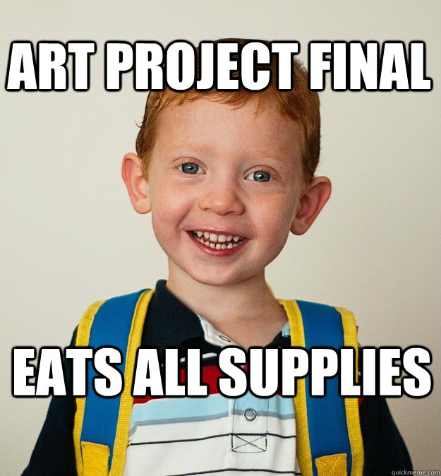 Art project final eats all supplies  
