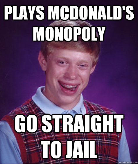 Plays McDonald's Monopoly Go straight to jail - Plays McDonald's Monopoly Go straight to jail  Misc