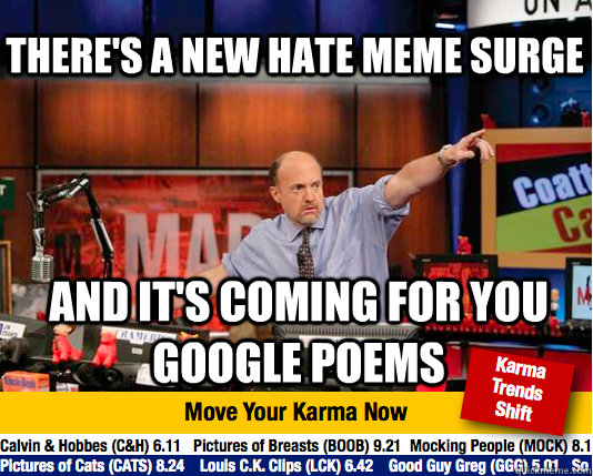 There's a new hate meme surge and it's coming for you google poems  Mad Karma with Jim Cramer