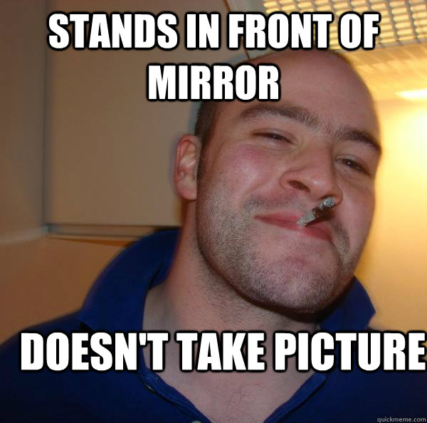 stands in front of mirror doesn't take picture - stands in front of mirror doesn't take picture  Misc