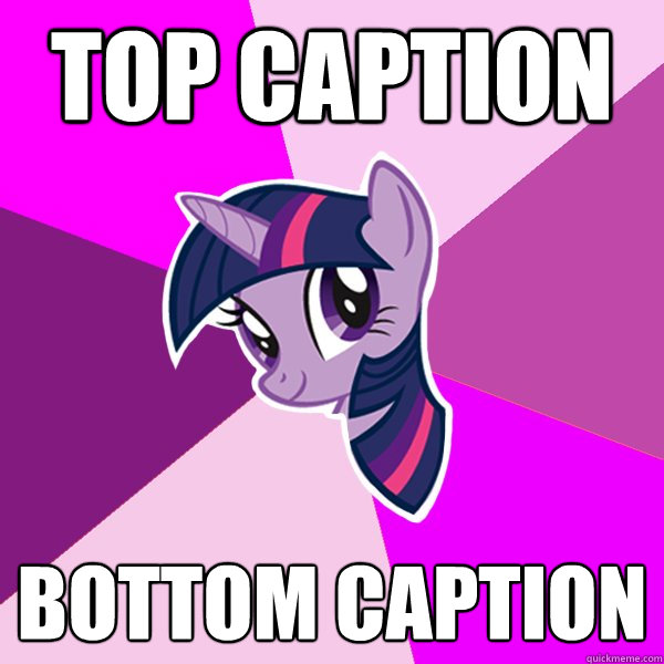 Top caption Bottom caption  Twilight Sparkle