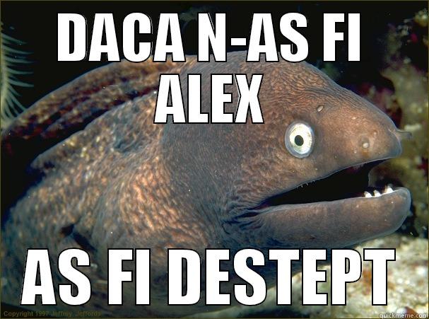 DACA N-AS FI ALEX AS FI DESTEPT Bad Joke Eel