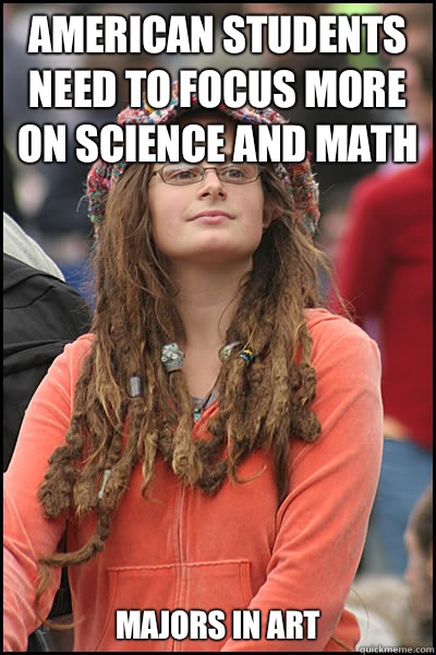 American students need to focus more on science and math Majors in art  College Liberal