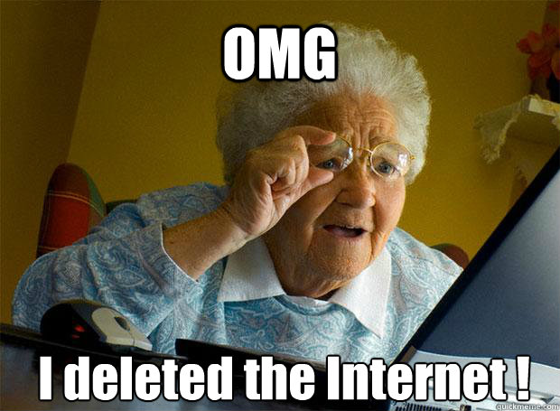 OMG I deleted the Internet !   - OMG I deleted the Internet !    Grandma finds the Internet