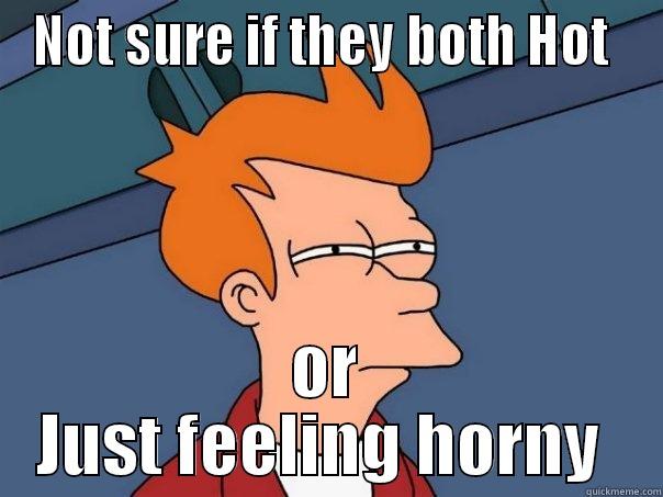 NOT SURE IF THEY BOTH HOT  OR JUST FEELING HORNY  Futurama Fry