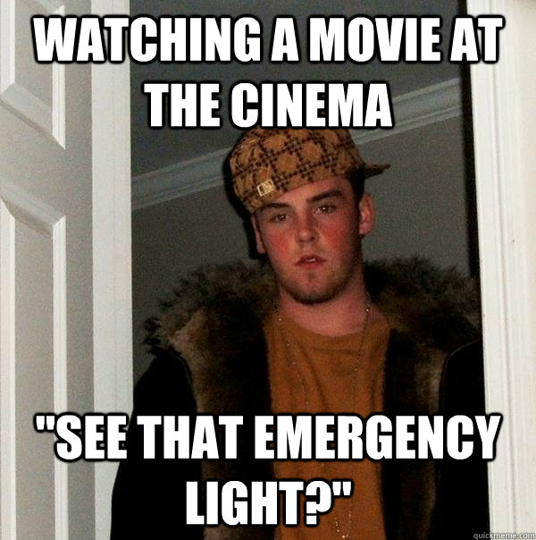 Watching a movie at the cinema 