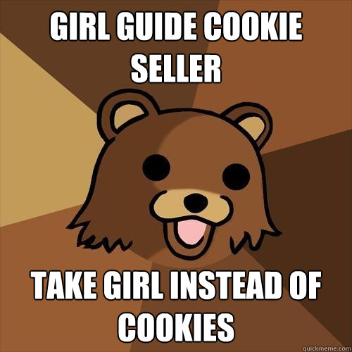 girl guide cookie seller take girl instead of cookies  Pedobear