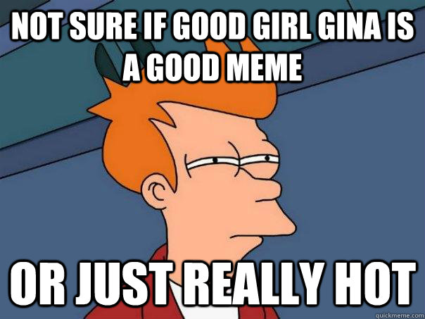 Not sure if Good girl gina is a good meme or just really hot  Futurama Fry