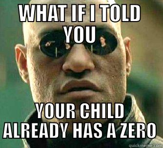 WHAT IF I TOLD YOU YOUR CHILD ALREADY HAS A ZERO Matrix Morpheus